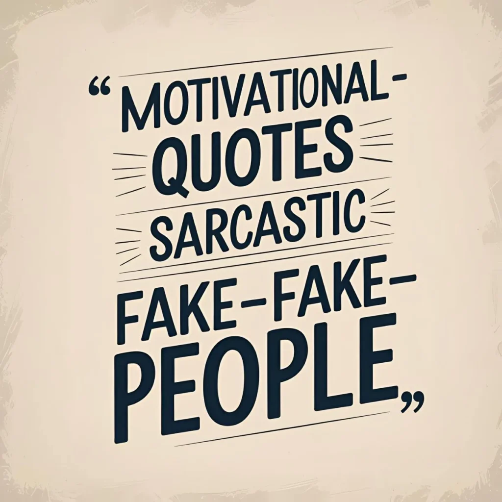 Motivational Quotes Sarcastic Fake People Quotes