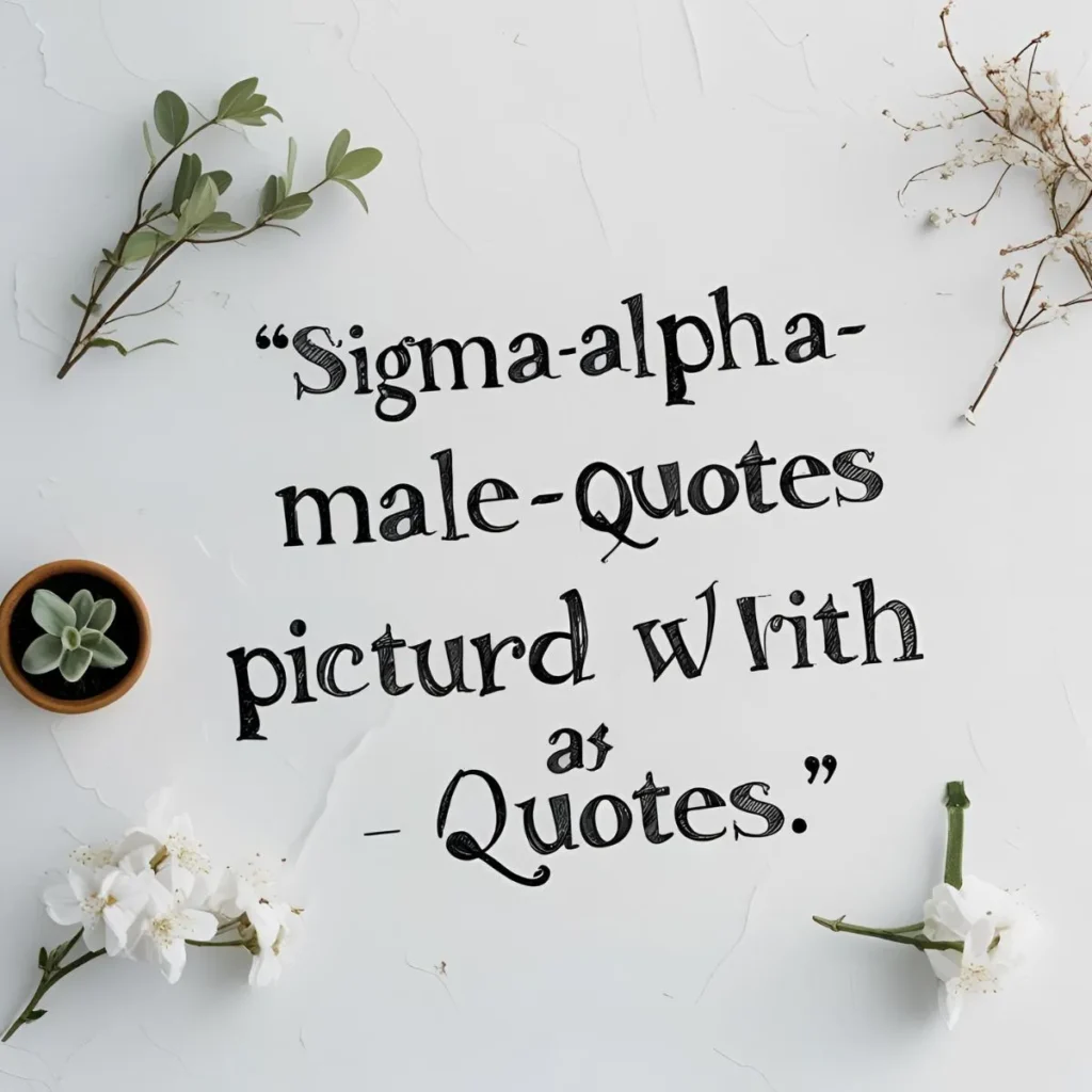 Sigma Alpha Male Quotes