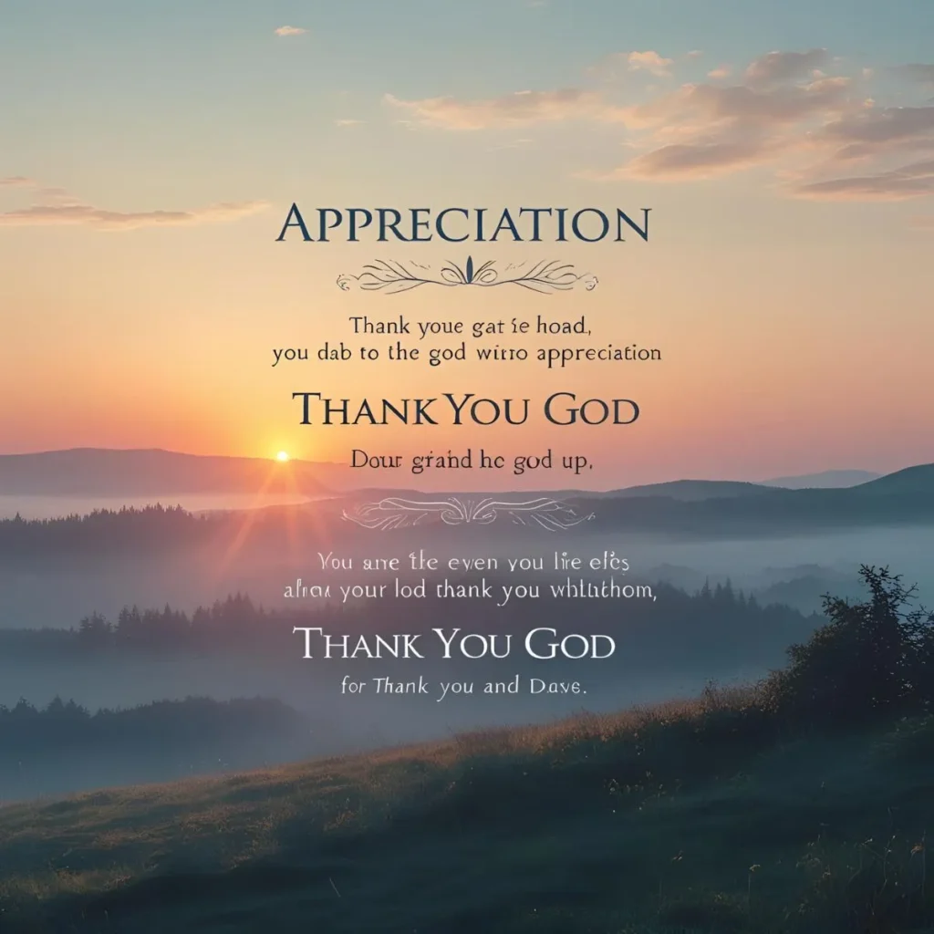 Appreciation Thank You God Quotes