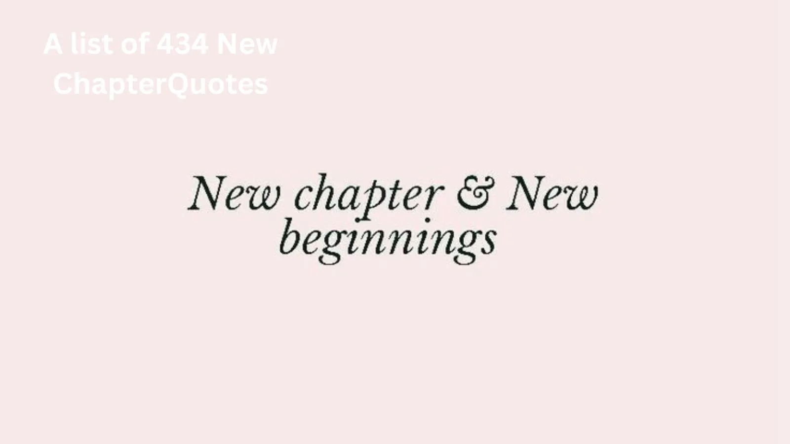New Chapter Quotes