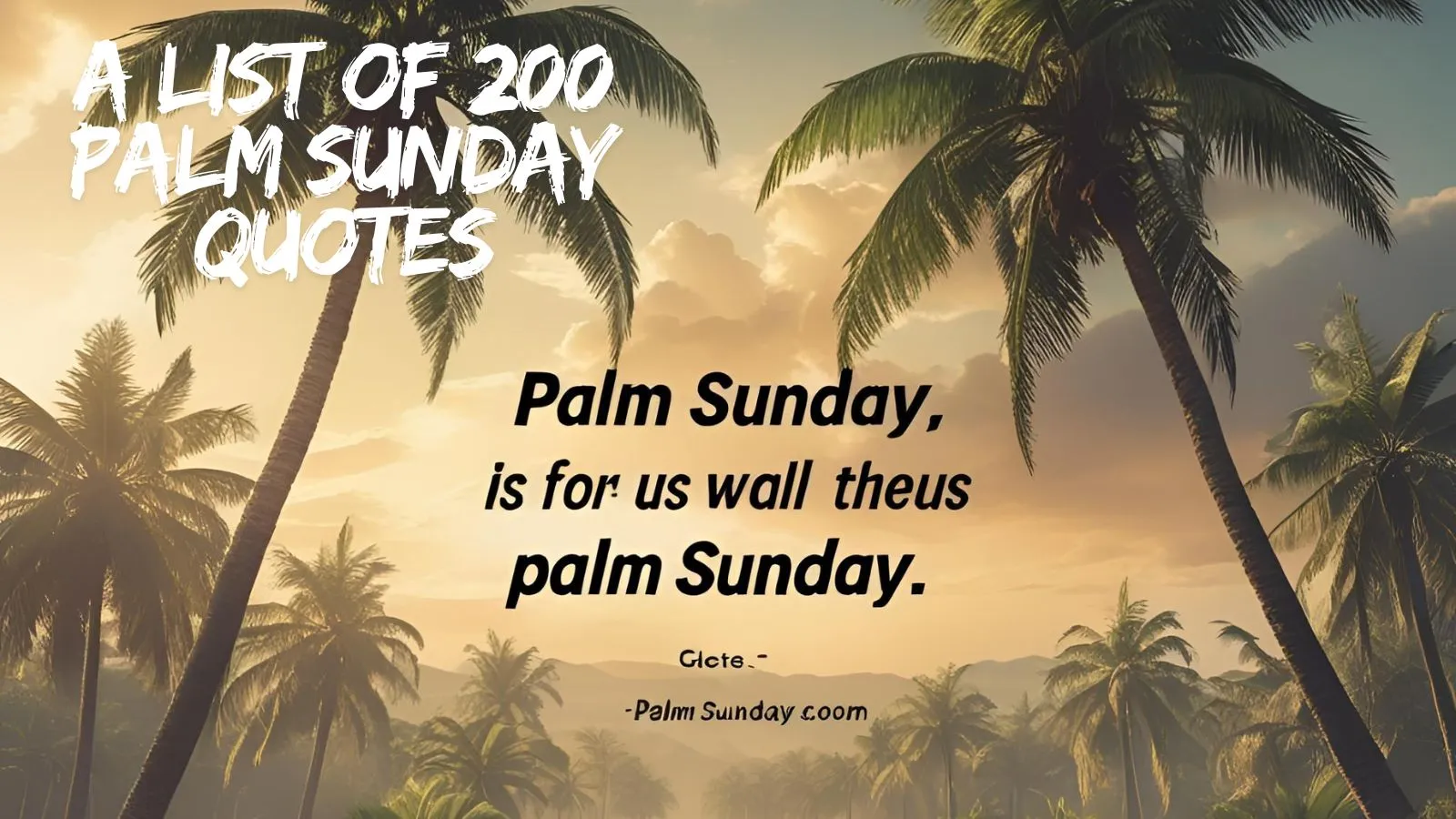 Palm Sunday Quotes
