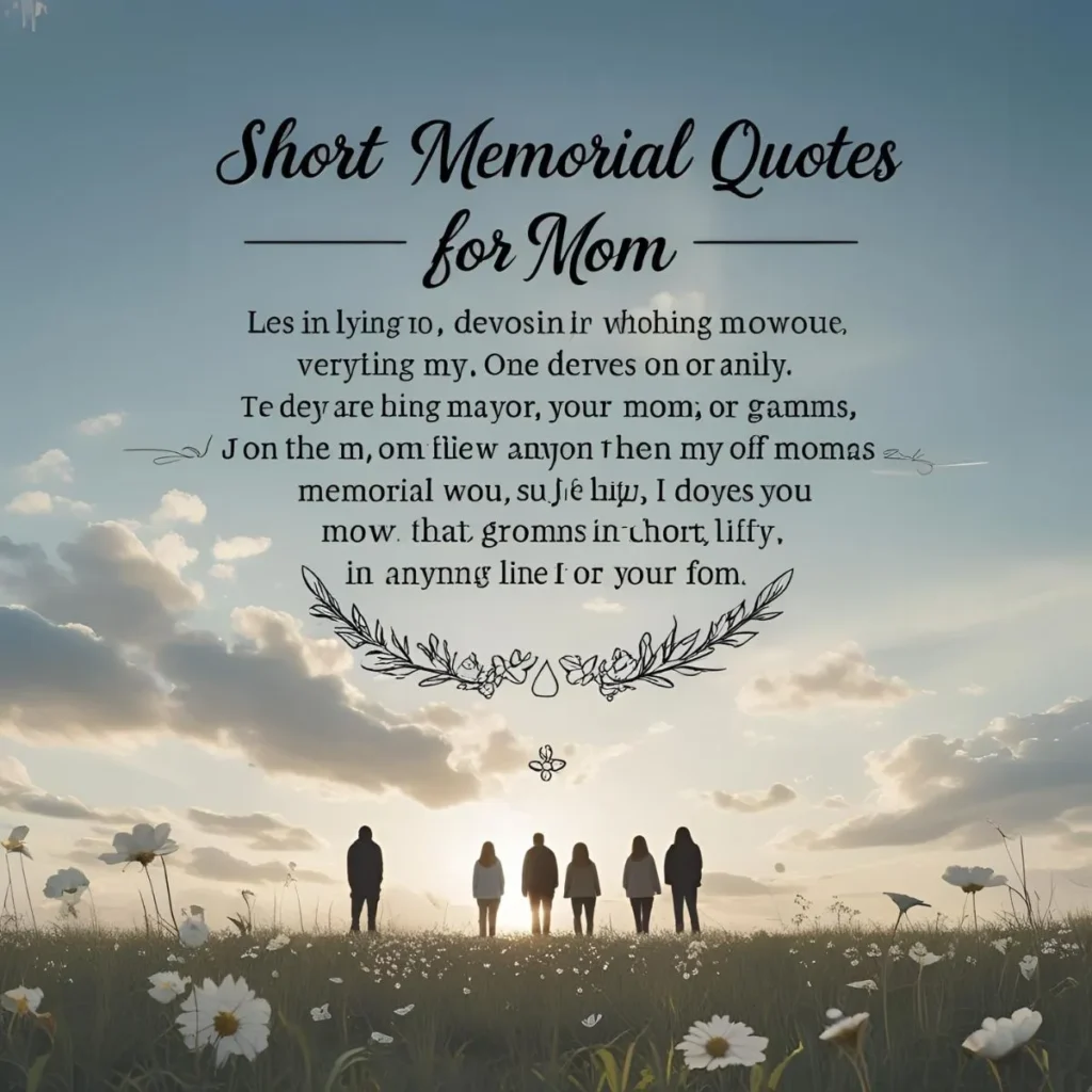 Short Memorial Quotes for Mom